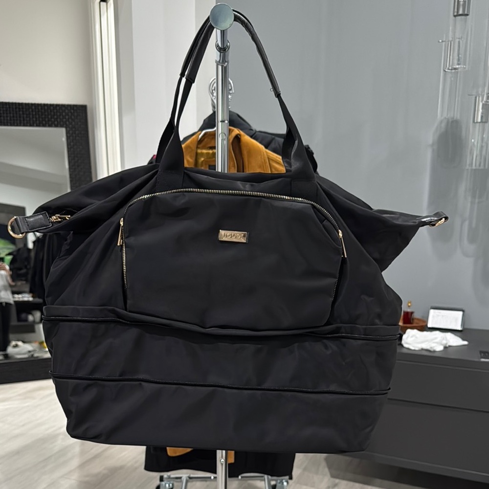 Jouer Black Travel Bag with Gold Details